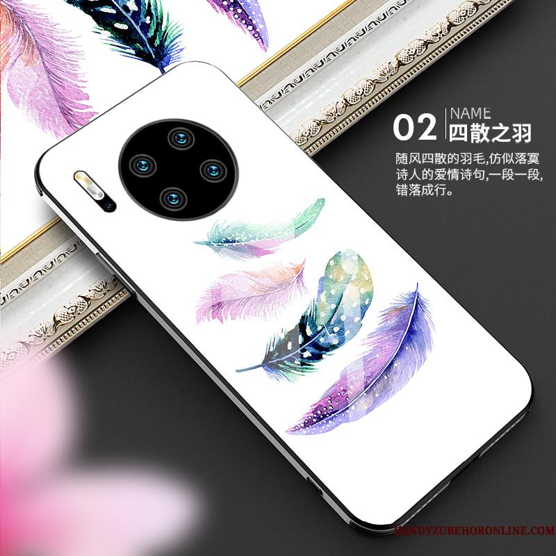Huawei Mate 30 Pro Etui Hvid Alt Inklusive Silikone Hængende Ornamenter Anti-fald Ny Tynd