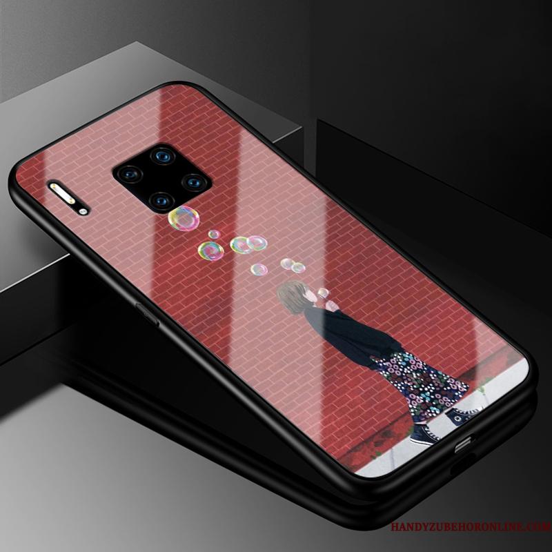Huawei Mate 30 Rs Rød Etui Telefon Beskyttelse Cover Glas