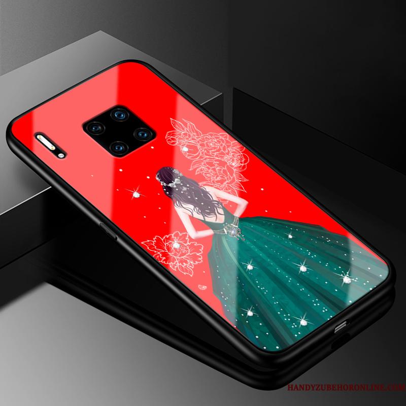 Huawei Mate 30 Rs Rød Glas Beskyttelse Gaze Telefon Etui