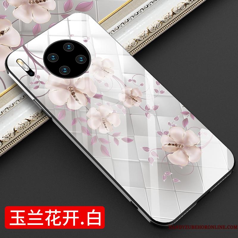 Huawei Mate 30 Vind Spejl Telefon Etui Mode Af Personlighed Hvid Tynd