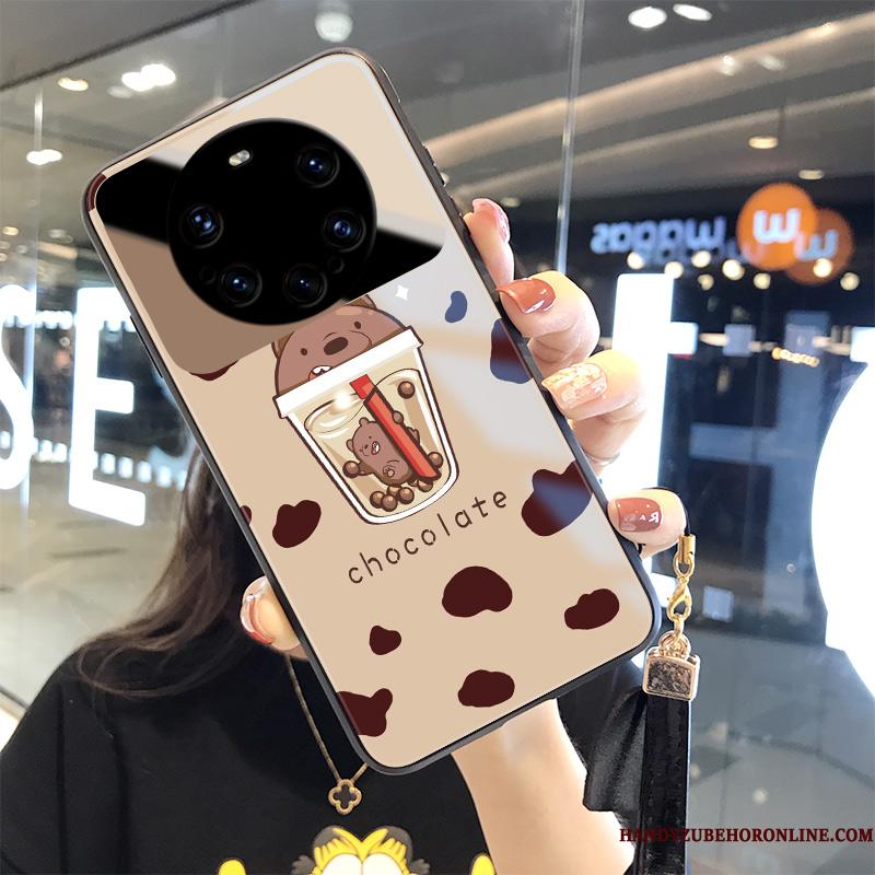 Huawei Mate 40 Pro+ Anti-fald Leopard Cover Kreativ Trend Telefon Etui Hærdet Glas