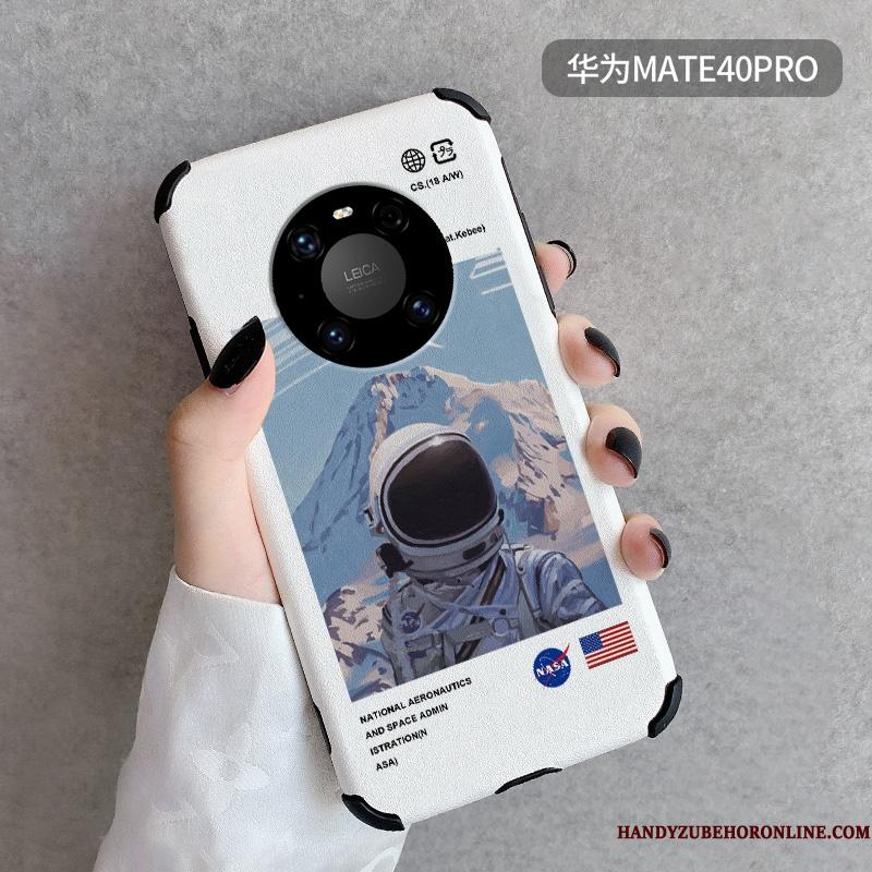 Huawei Mate 40 Pro Etui Blå Relief Alt Inklusive Blød Beskyttelse Anti-fald Kreativ