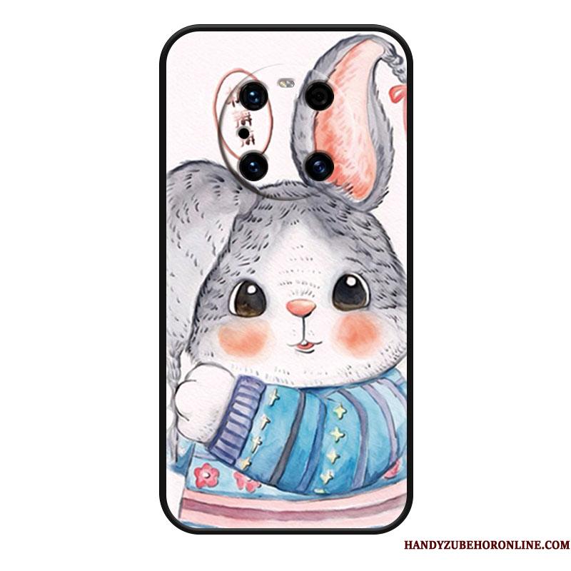 Huawei Mate 40 Pro Etui Hjerte Gul Anti-fald Smuk Beskyttelse Kanin Cover