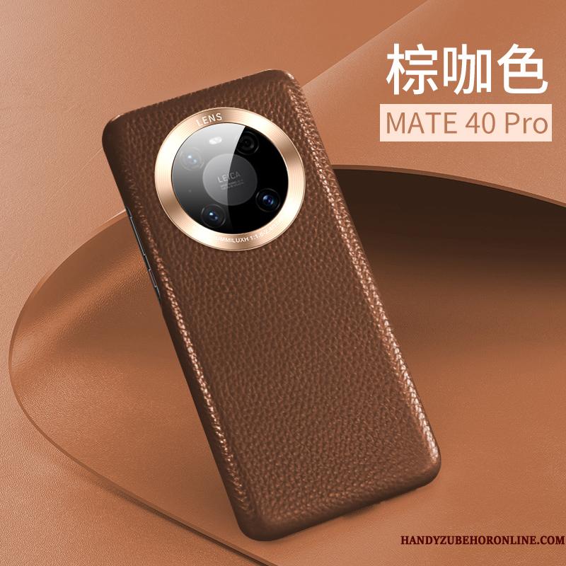 Huawei Mate 40 Pro Etui Læder Anti-fald Tynd Lædertaske High End Ny Alt Inklusive