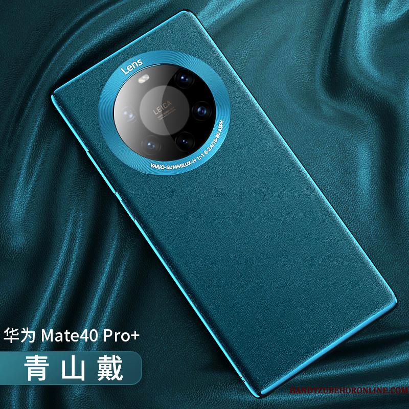 Huawei Mate 40 Pro+ Etui Ægte Læder Trendy Blå Anti-fald High End Ny Kreativ