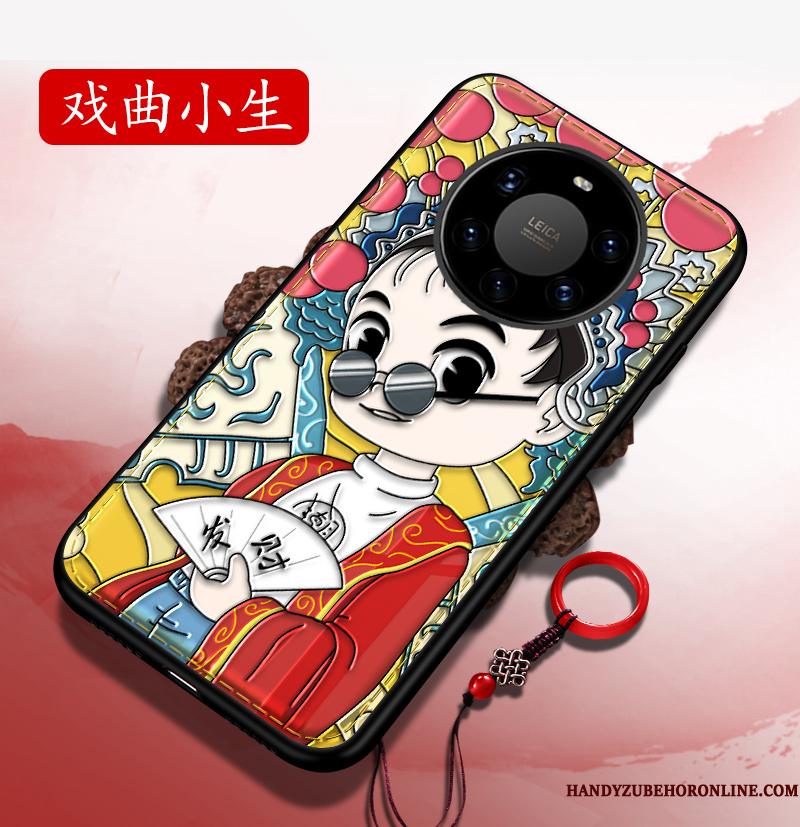 Huawei Mate 40 Pro+ Kinesisk Stil Elskeren Telefon Etui Rød Drama Ny Relief