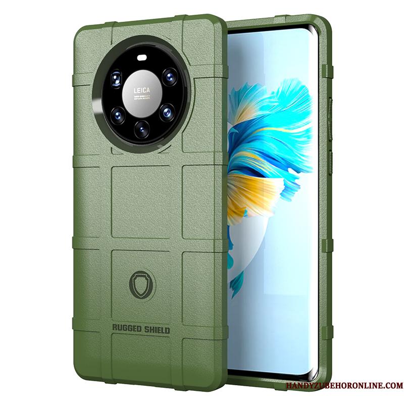 Huawei Mate 40 Pro+ Læder Mobiltelefon Cover Grå Kreativ Silikone Telefon Etui