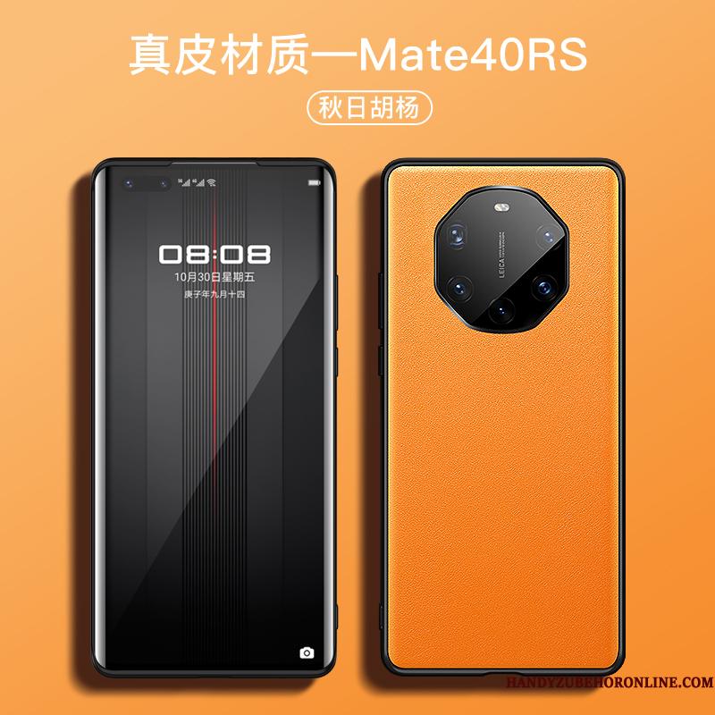 Huawei Mate 40 Rs Silikone Etui Grøn Ny Blød Telefon Ægte Læder