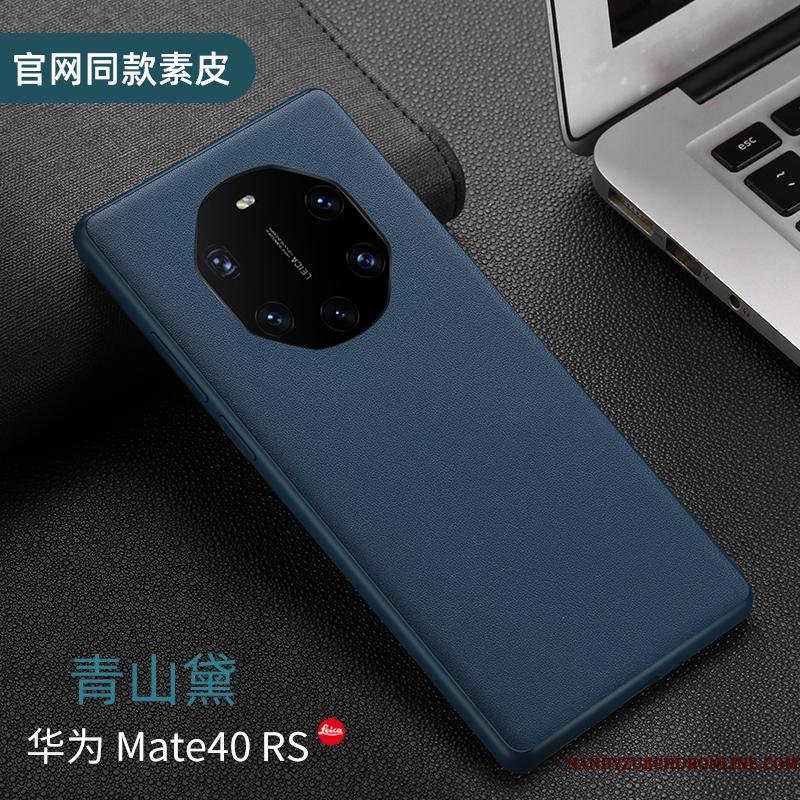 Huawei Mate 40 Rs Telefon Etui Cover Beskyttelse Tynd Lædertaske Anti-fald Ægte Læder