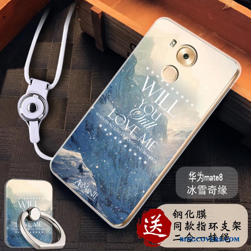 Huawei Mate 8 Anti-fald Beskyttelse Silikone Lyserød Etui Malet Mobiltelefon