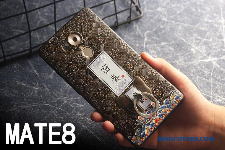 Huawei Mate 8 Gul Relief Beskyttelse Kreativ Telefon Etui Palads Cover