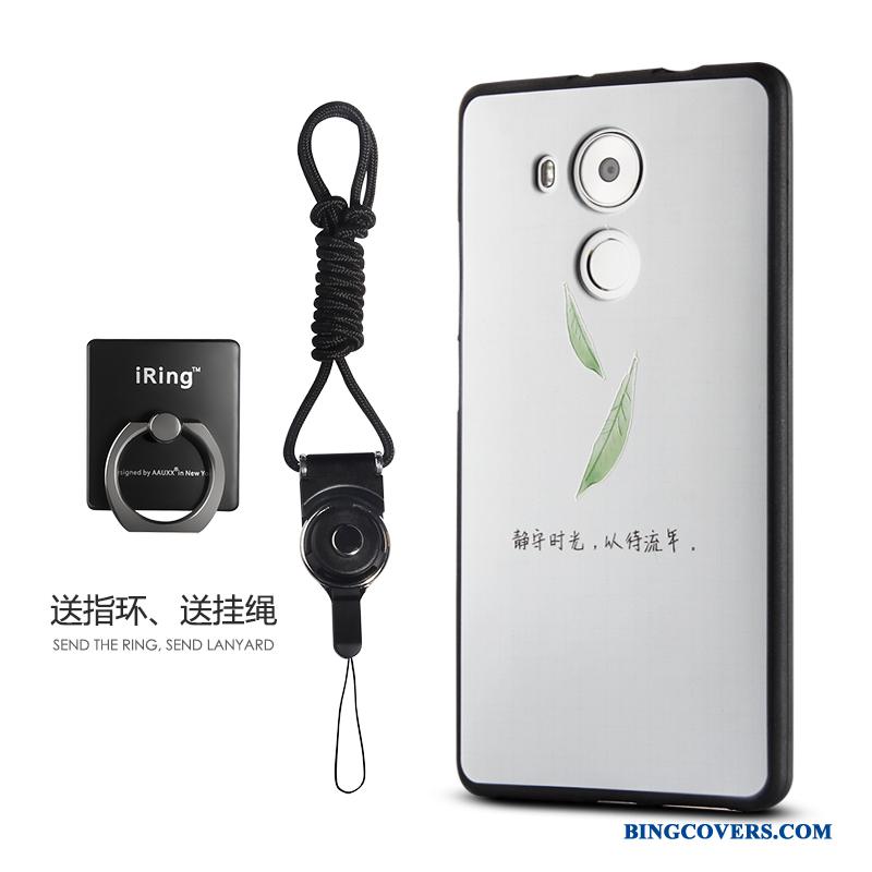 Huawei Mate 8 Tredimensionale Alt Inklusive Anti-fald Silikone Hvid Telefon Etui Frisk