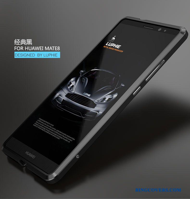Huawei Mate 8 Tynd Anti-fald Beskyttelse Telefon Etui Metal Ramme Cover