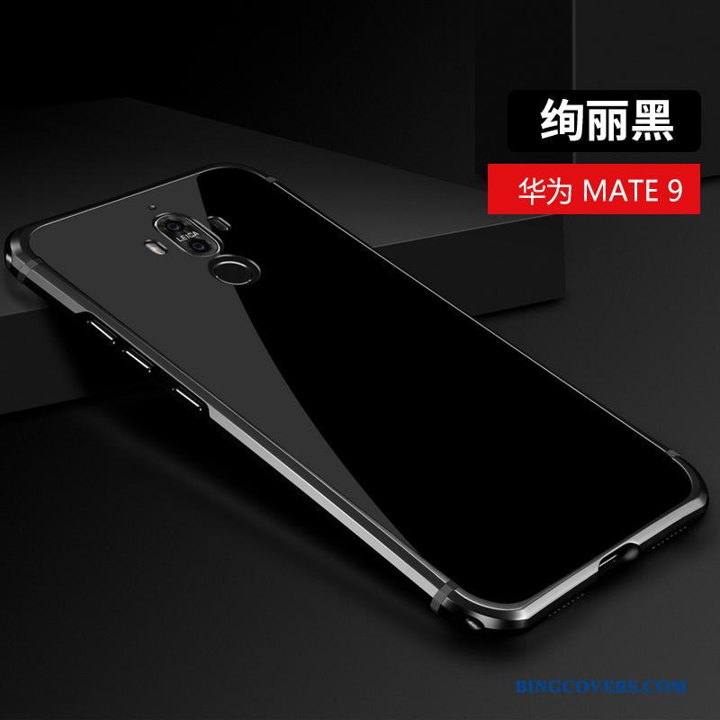 Huawei Mate 9 Af Personlighed Metal Telefon Etui Guld Alt Inklusive Anti-fald Ramme