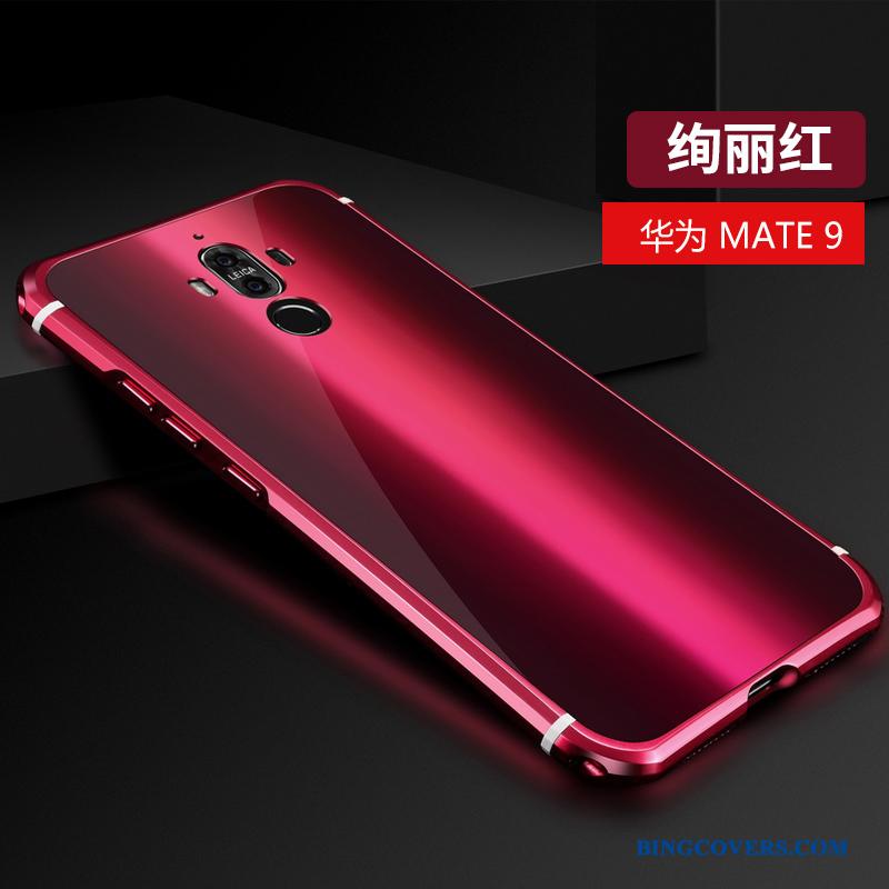 Huawei Mate 9 Af Personlighed Metal Telefon Etui Guld Alt Inklusive Anti-fald Ramme