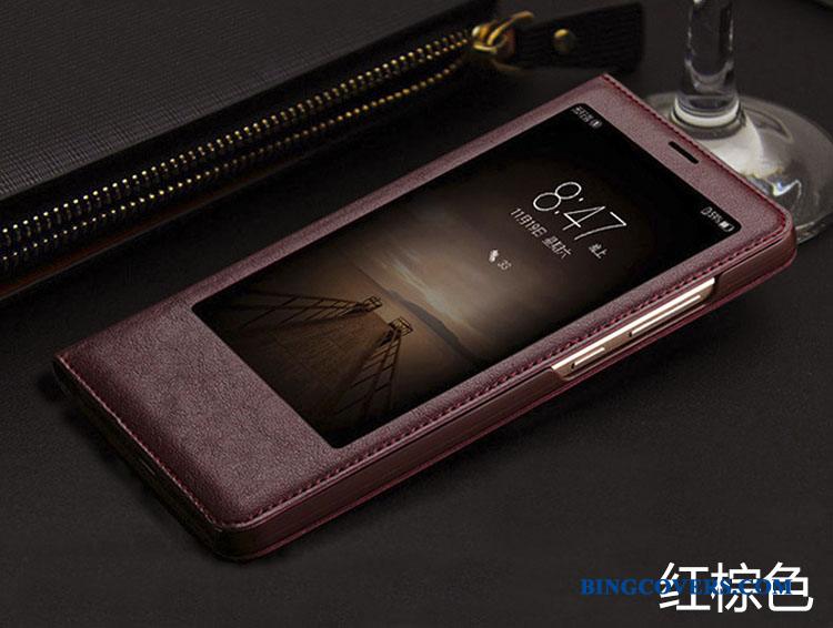 Huawei Mate 9 Beskyttelse Lyserød Lædertaske Silikone Anti-fald Alt Inklusive Telefon Etui
