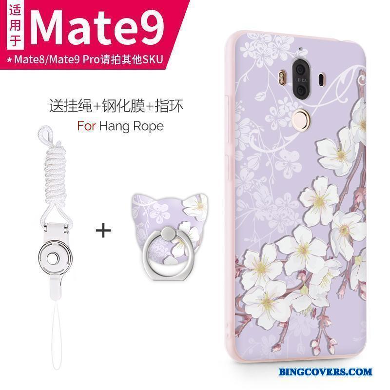 Huawei Mate 9 Blød Anti-fald Lyserød Telefon Etui Silikone Tynd Mobiltelefon