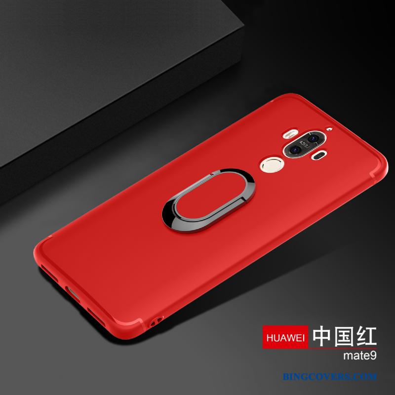 Huawei Mate 9 Cover Beskyttelse Ring Lyserød Telefon Etui Tynd
