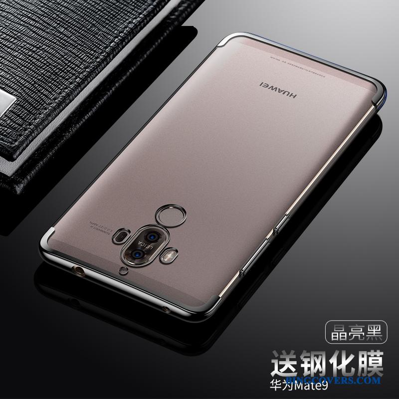 Huawei Mate 9 Cover Gennemsigtig Tynd Telefon Etui Rosa Guld Silikone