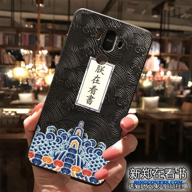 Huawei Mate 9 Cover Lyserød Etui Silikone Kinesisk Stil Telefon Hængende Ornamenter