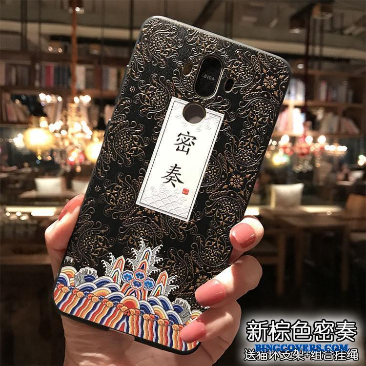 Huawei Mate 9 Cover Lyserød Etui Silikone Kinesisk Stil Telefon Hængende Ornamenter