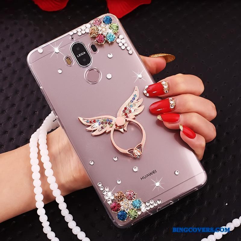 Huawei Mate 9 Hængende Ornamenter Anti-fald Ring Telefon Etui Silikone Blød Alt Inklusive