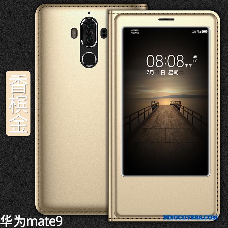 Huawei Mate 9 Lædertaske Telefon Etui Cover Beskyttelse Folio Anti-fald Alt Inklusive