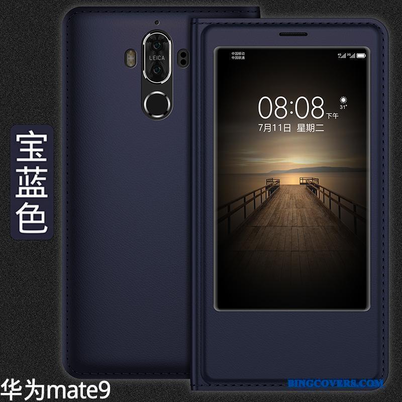 Huawei Mate 9 Lædertaske Telefon Etui Cover Beskyttelse Folio Anti-fald Alt Inklusive