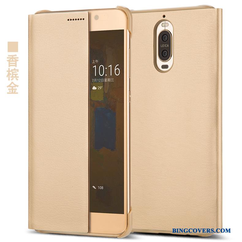 Huawei Mate 9 Pro Alt Inklusive Mobiltelefon Beskyttelse Etui Grå Folio Lædertaske