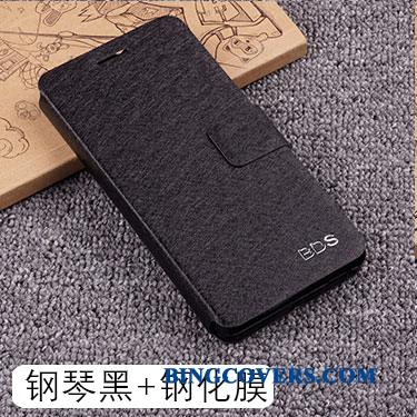Huawei Mate 9 Pro Cover Lyseblå Clamshell Nubuck Anti-fald Telefon Etui Beskyttelse