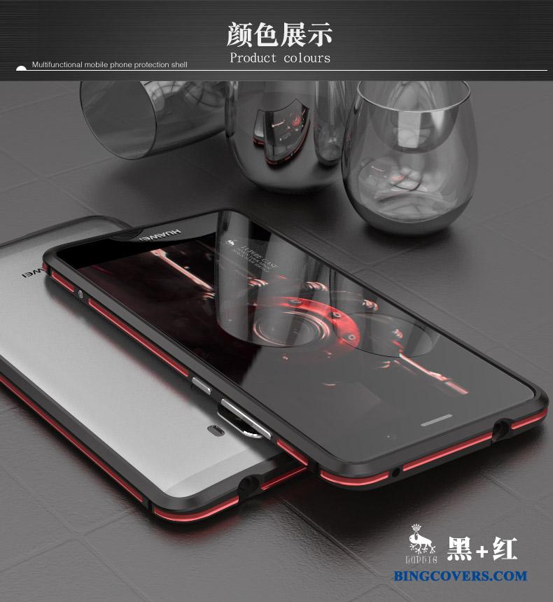 Huawei Mate 9 Pro Ramme Cover Telefon Etui Metal Sølv Beskyttelse