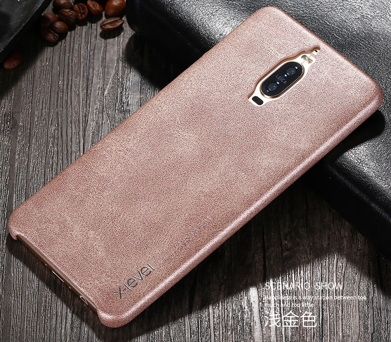 Huawei Mate 9 Pro Ægte Læder Lædertaske Beskyttelse Mobiltelefon Sort Cover Etui