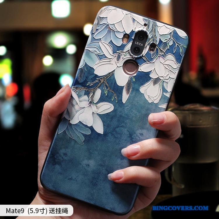 Huawei Mate 9 Silikone Af Personlighed Blå Telefon Etui Anti-fald Kreativ Blød