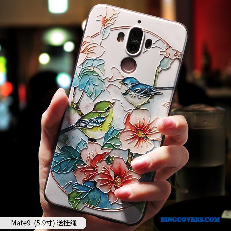 Huawei Mate 9 Silikone Kinesisk Stil Blød Telefon Etui Alt Inklusive Sort Kreativ