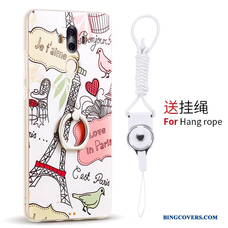 Huawei Mate 9 Telefon Etui Beskyttelse Cover Anti-fald Silikone Hængende Ornamenter Rød