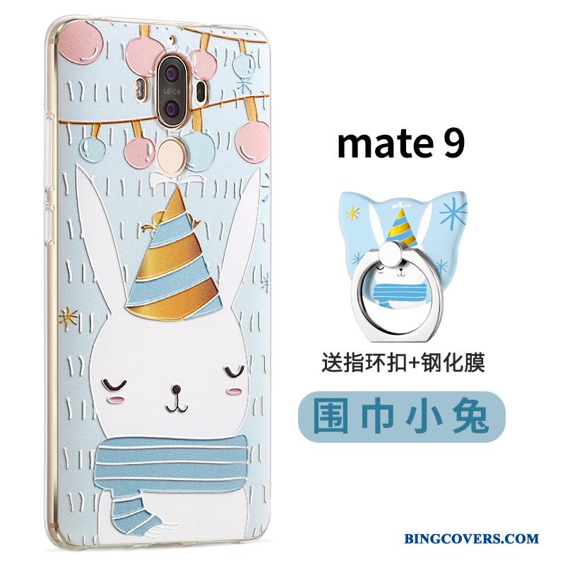 Huawei Mate 9 Telefon Etui Beskyttelse Gennemsigtig Blød Lyseblå Silikone Cover