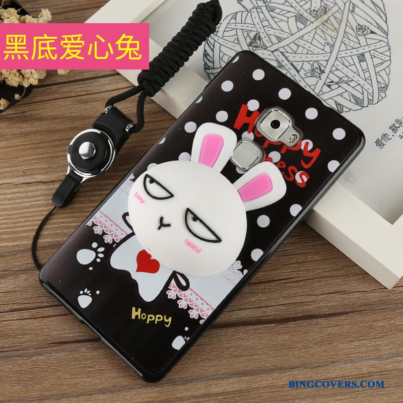 Huawei Mate S Cover Lyserød Mobiltelefon Cartoon Silikone Hængende Ornamenter Etui