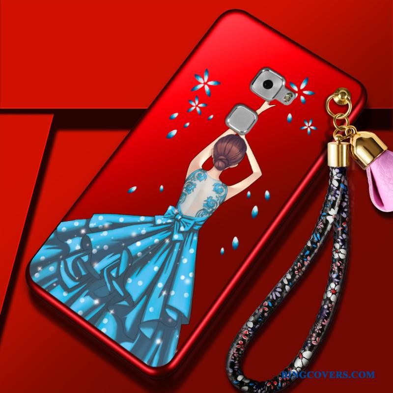Huawei Mate S Etui Silikone Rød Hængende Ornamenter Blød Anti-fald Cover Trend