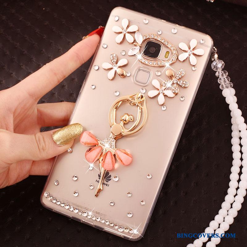 Huawei Mate S Guld Silikone Blød Anti-fald Cover Ring Telefon Etui