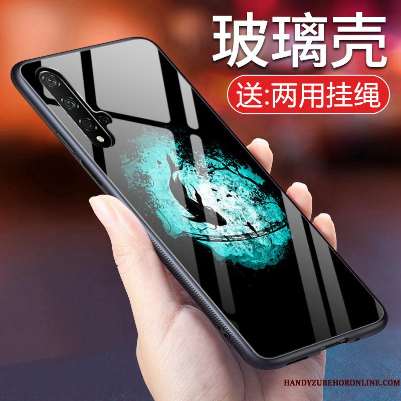 Huawei Nova 5t Beskyttelse Telefon Etui Lyse Kreativ Net Red Lilla Glas
