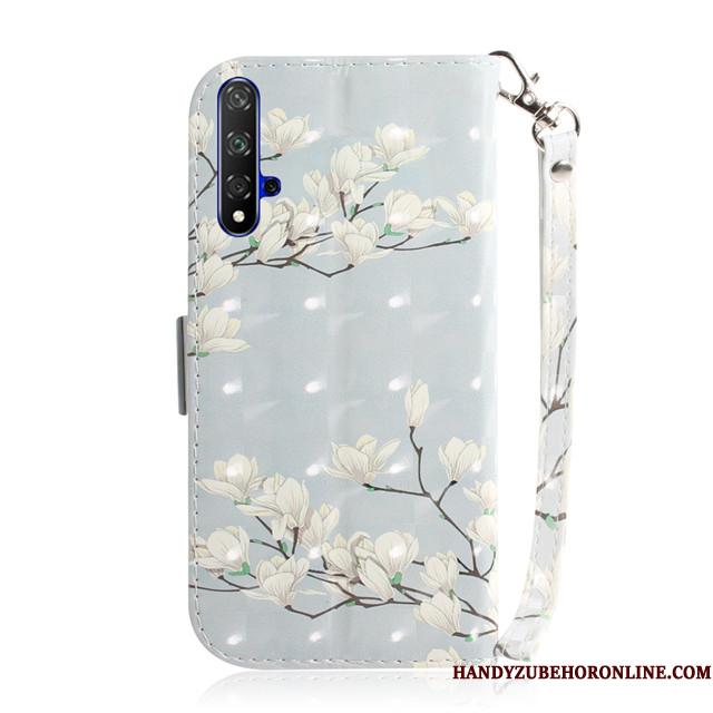 Huawei Nova 5t Cartoon Clamshell Lædertaske Etui Telefon Smuk Anti-fald
