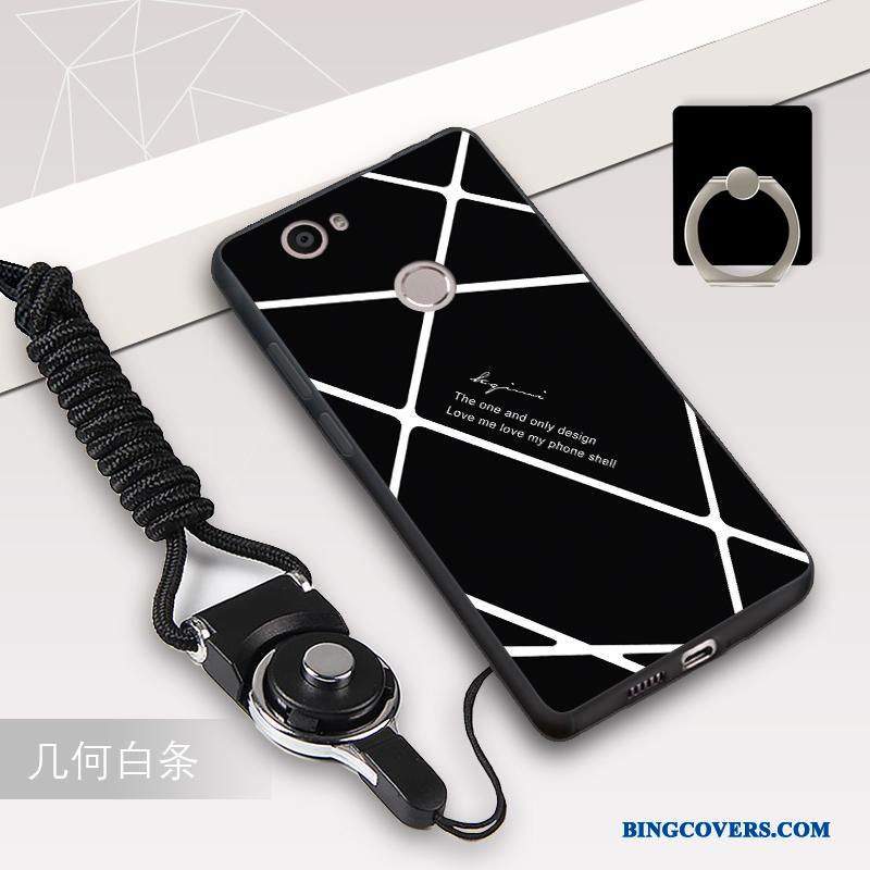 Huawei Nova Cover Beskyttelse Hængende Ornamenter Telefon Etui Mobiltelefon Blød Sort
