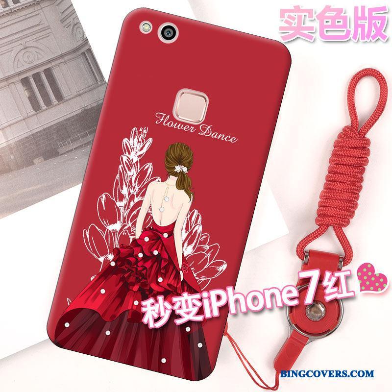 Huawei Nova Cover Gennemsigtig Silikone Telefon Etui Beskyttelse Rød Trend