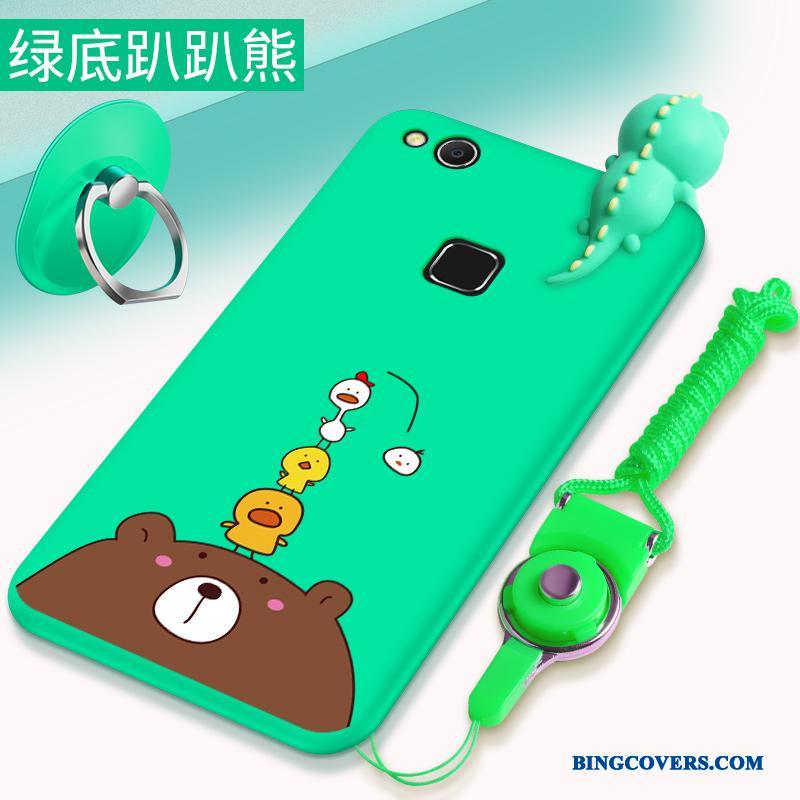 Huawei Nova Etui Cartoon Silikone Anti-fald Cover Grøn Ungdom Hængende Ornamenter
