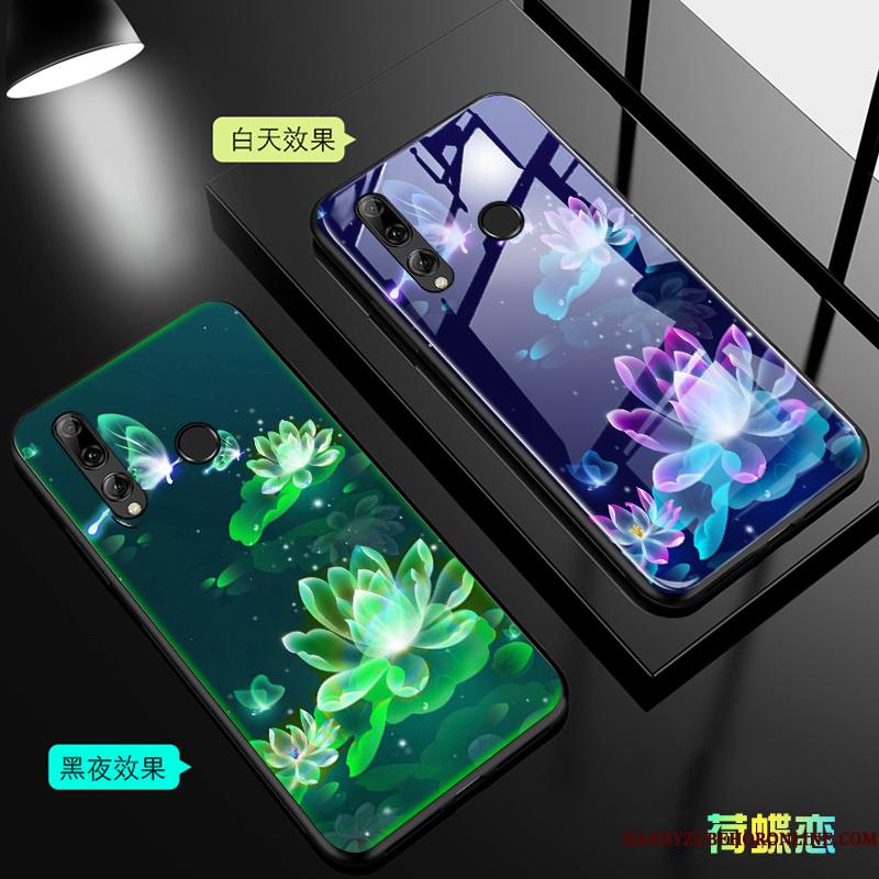 Huawei P Smart+ 2019 Cover Af Personlighed Glas Lyser Net Red Telefon Etui Trendy