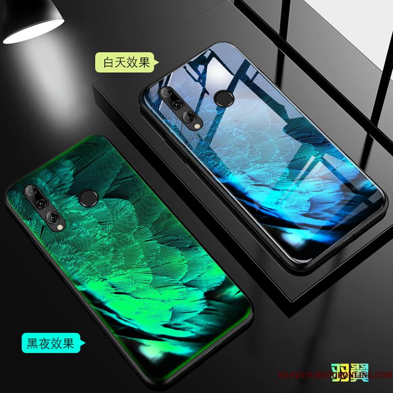 Huawei P Smart+ 2019 Cover Af Personlighed Glas Lyser Net Red Telefon Etui Trendy