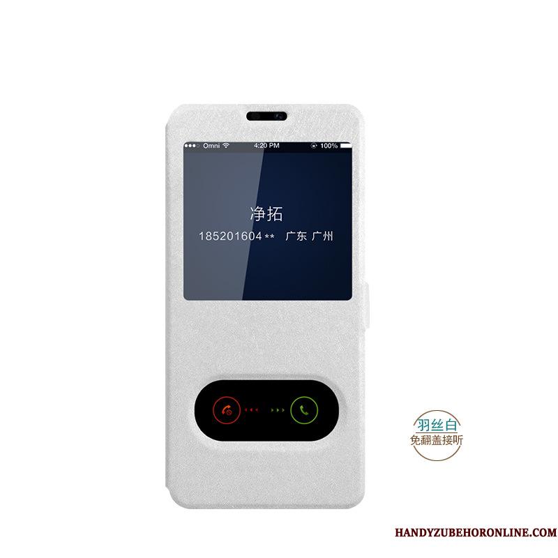 Huawei P Smart 2019 Lædertaske Folio Vinduer Cover Support Silke Telefon Etui