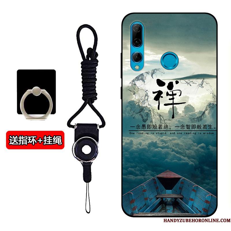 Huawei P Smart+ 2019 Telefon Etui Net Red Sort Cover Silikone Anti-fald Beskyttelse