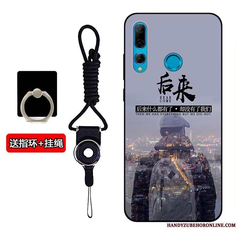 Huawei P Smart+ 2019 Telefon Etui Net Red Sort Cover Silikone Anti-fald Beskyttelse