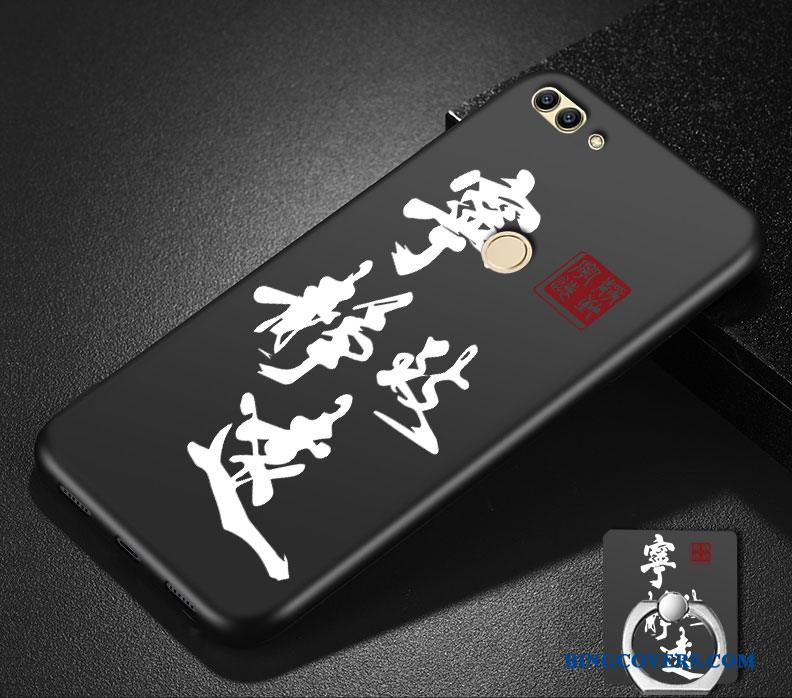 Huawei P Smart Anti-fald Cover Nubuck Af Personlighed Beskyttelse Etui Sort